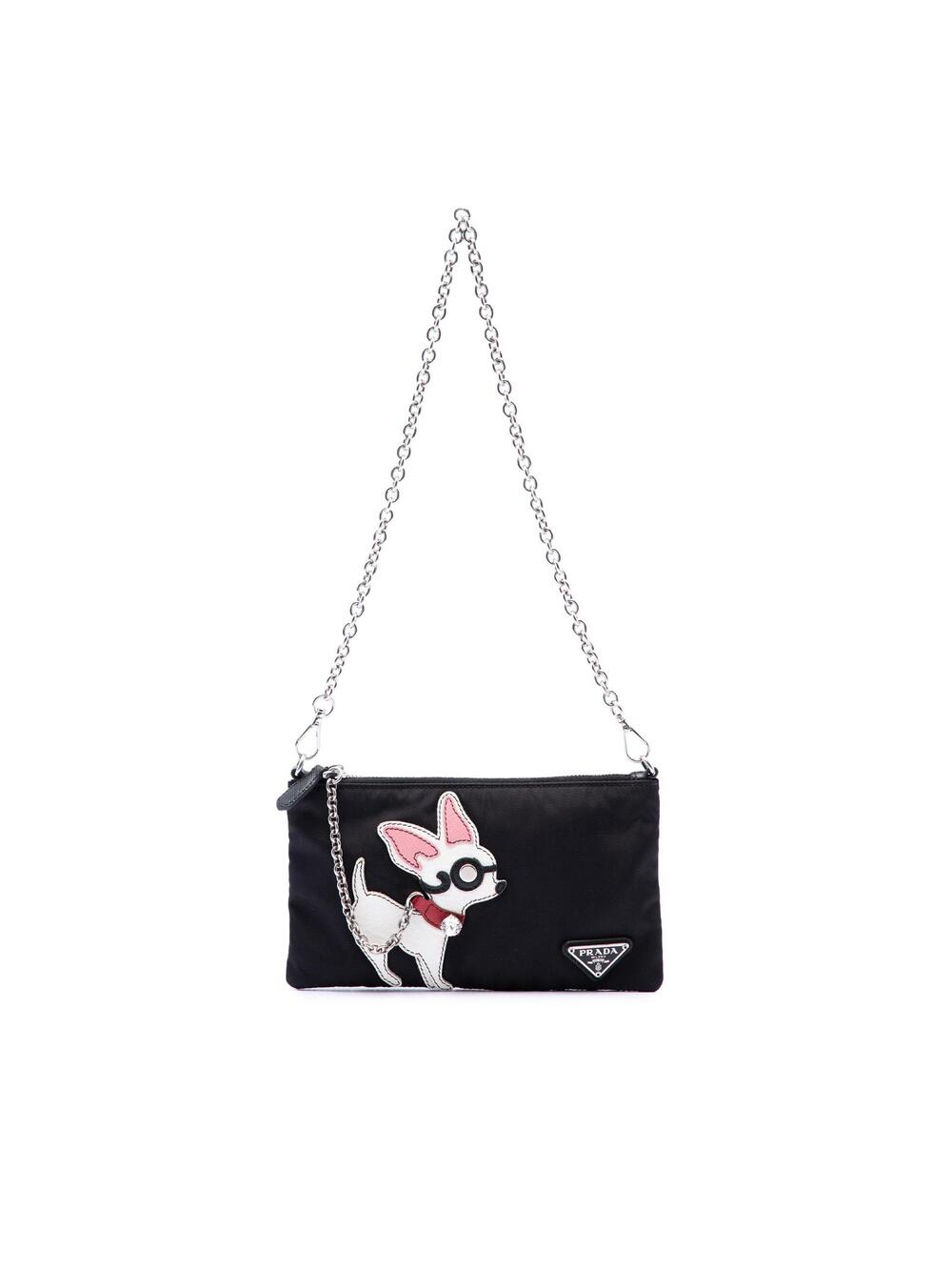 Prada Tessuto Chihuahua Chain Pouch #347554P62B